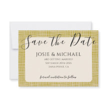 Groene Boho foto Platte Save The Date Kaart