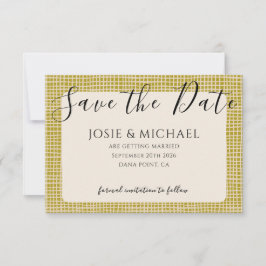 Groene Boho foto Platte Save The Date Kaart
