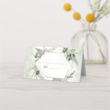 Groene boho gouden geometrische waterverf bruiloft