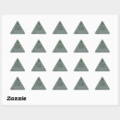 Groene Boho kerstcadeau driehoek Sticker (Vel)