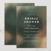 Groene Boho minimalistische bruidsdouche uitnodigi Kaart (Voorkant / Achterkant)