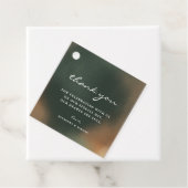 Groene Boho-minimalistische bruiloft Dank u wel vo Bedankjes Labels (In situ)