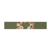 Groene Boho Minimalistische Monogram Huwelijk Uitnodigingen Wikkel (Vlak)