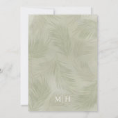 Groene Boho Palm Leaves Botanical Elegant Greenery Kaart (Achterkant)
