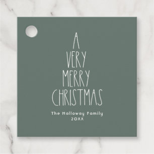 Groene Boho Polka Dot Kerstplein Bedankjes Labels