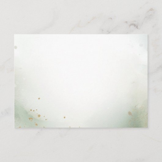 Groene Boho Sleeping Teddybeer Schattige Baby show Informatiekaartje (Achterkant)