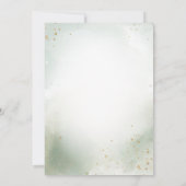 Groene Boho Sleeping Teddybeer Schattige Baby show Kaart (Achterkant)