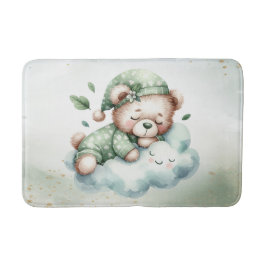 Groene Boho Sleeping Teddybeer Schattige Badmat