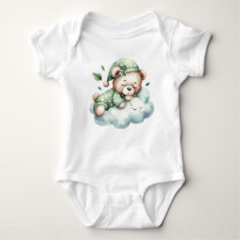 Groene Boho Sleeping Teddybeer Schattige Elegant Romper