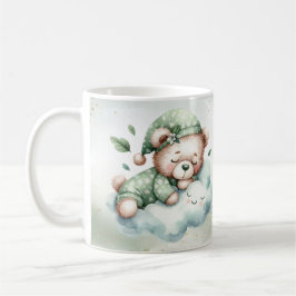 Groene Boho Sleeping Teddybeer Schattige Koffiemok