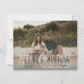 Groene Boho Stippen Kerst Foto Feestdagenkaart (Voorkant)