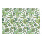 Groene Boho Vintage Bloemendruk Kussensloop (Achterkant)