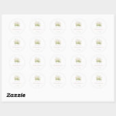Groene Boho-wildbloem Baby Shower Favor  Ronde Sticker (Vel)
