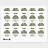 Groene Boho Wilde Bloem Baby Borrel Sticker (Vel)