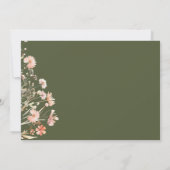 Groene Boho Wilde Bloemen Trouwfoto Save The Date (Achterkant)