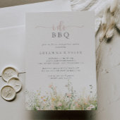 Groene Boho Wildflower Ik doe BBQ Engagement Party Kaart