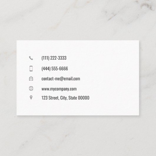 groene bokee visitekaartje (Achterkant)