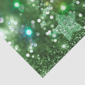 Groene Bokeh Faux glitter & kleurrijke stralende s Tissuepapier (Detail)