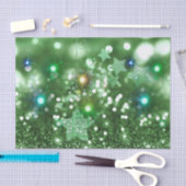Groene Bokeh Faux glitter & kleurrijke stralende s Tissuepapier (Craft)