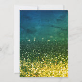 Groene Bokeh, Glitter Afstudeerder Pet, Glas Afstu Kaart (Achterkant)