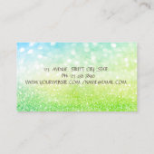 Groene Bokeh Gouden Boom Silhouet Yoga Instructeur Visitekaartje (Achterkant)