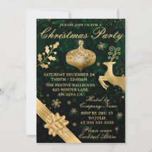 Groene bokeh & Gouden kerstbal & Lint Kerstfeest