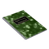 Groene Bokeh Interieur Ontwerper Notitieboek (Rechterzijde)