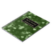Groene Bokeh Interieur Ontwerper Notitieboek (Linkerzijde)