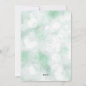 Groene Bokeh Witte Typografie Moderne Kerst Feestdagenkaart (Achterkant)