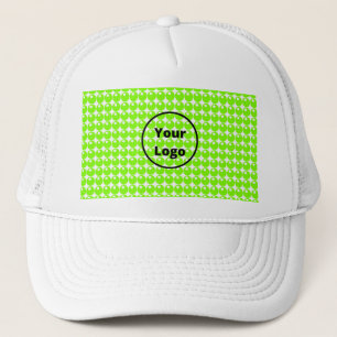 Groene bol cirkels wit trucker pet