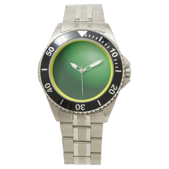 Groene bol  horloge (Voorkant)