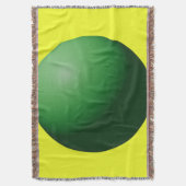 Groene bol op geel deken (Voorkant Verticaal)