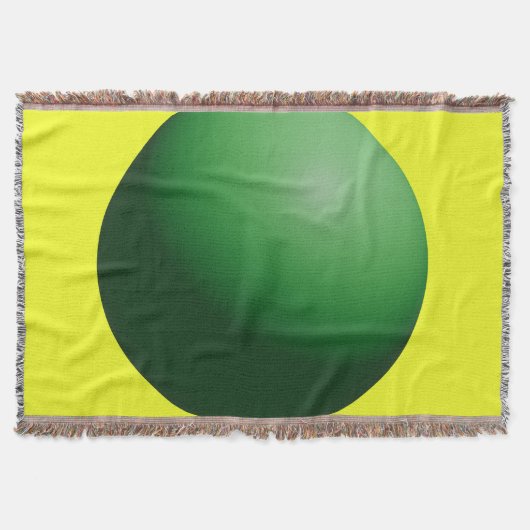 Groene bol op geel deken (Voorkant)