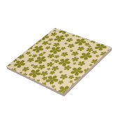 Groene Bold Y2K Wildflower Levendige Spring Decor Tegeltje (Zijkant)