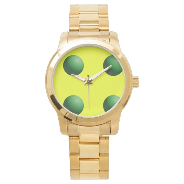 Groene bollen eWatch horloge (Voorkant)