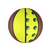 Groene bollen op geel basketbal (Verticaal)