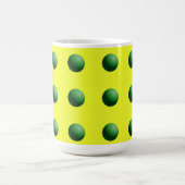 Groene bollen op geel koffiemok (Center)