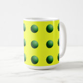 Groene bollen op geel koffiemok (Voorkant rechts)