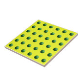 Groene bollen op geel tegeltje (Zijkant)