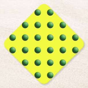 Groene bollen papier coaster kartonnen onderzetters
