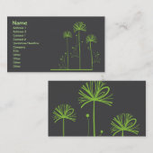 Groene Bomen Abstracte Kunst Visitekaartje (Voorkant / Achterkant)