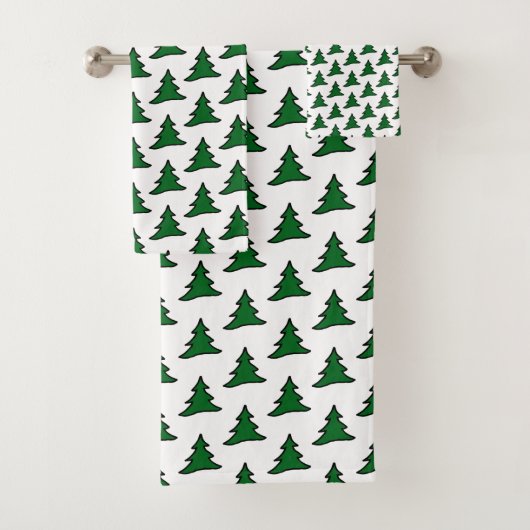 groene bomen bad handdoek (Insitu)