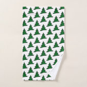 groene bomen bad handdoek (Handdoek)