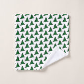 groene bomen bad handdoek (Wasdoekje)