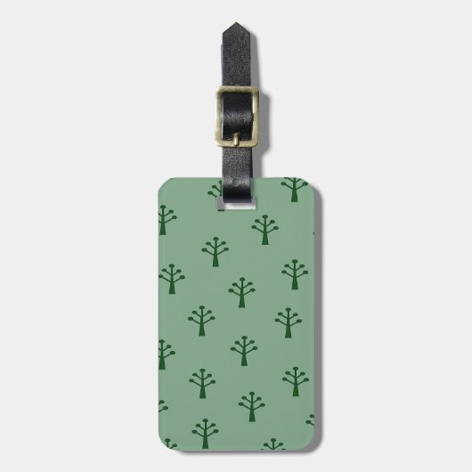 Groene Bomen Bagagelabel (Voorkant verticaal)