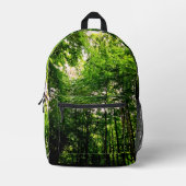 Groene bomen bedrukte rugzak (Voorkant)