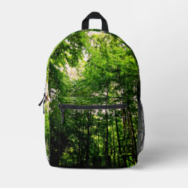 Groene bomen bedrukte rugzak