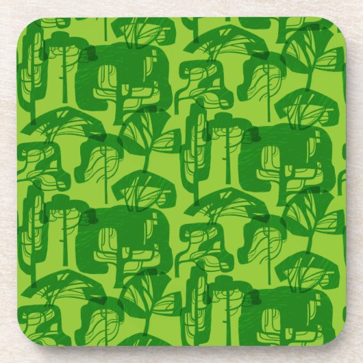 Groene bomen bier onderzetter (Voorkant)