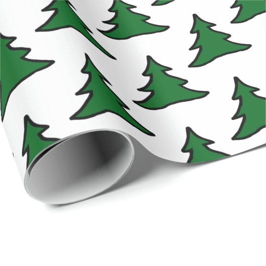  groene bomen cadeaupapier (Rol Hoek)