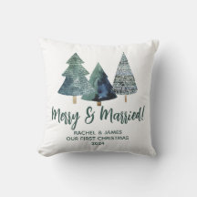 Groene Bomen Eerste Kerstmis Blij & Getrouwd